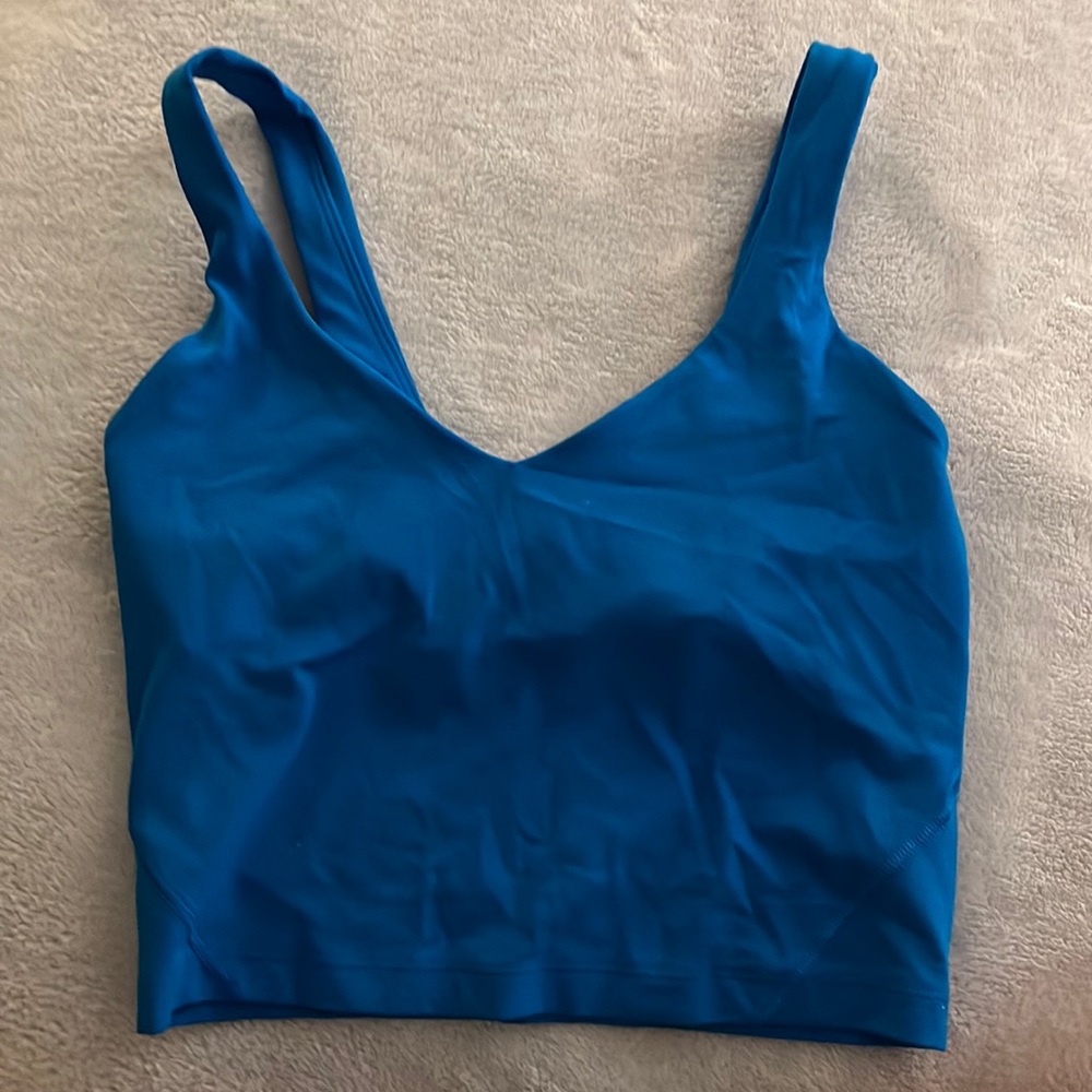 Lululemon bright blue align tank top size 0